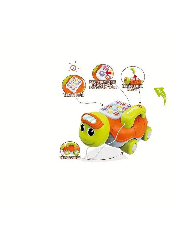 Blue Turtle Phone Toy With Music Lights Educational Learning For Toddlers - Image 4